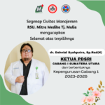 Selamat dan Sukses kepada dr. Dahnial Syahputra,Sp.Rad(K) atas Amanah barunya sebagai KETUA PDSRI cabang I Sumatera Utara